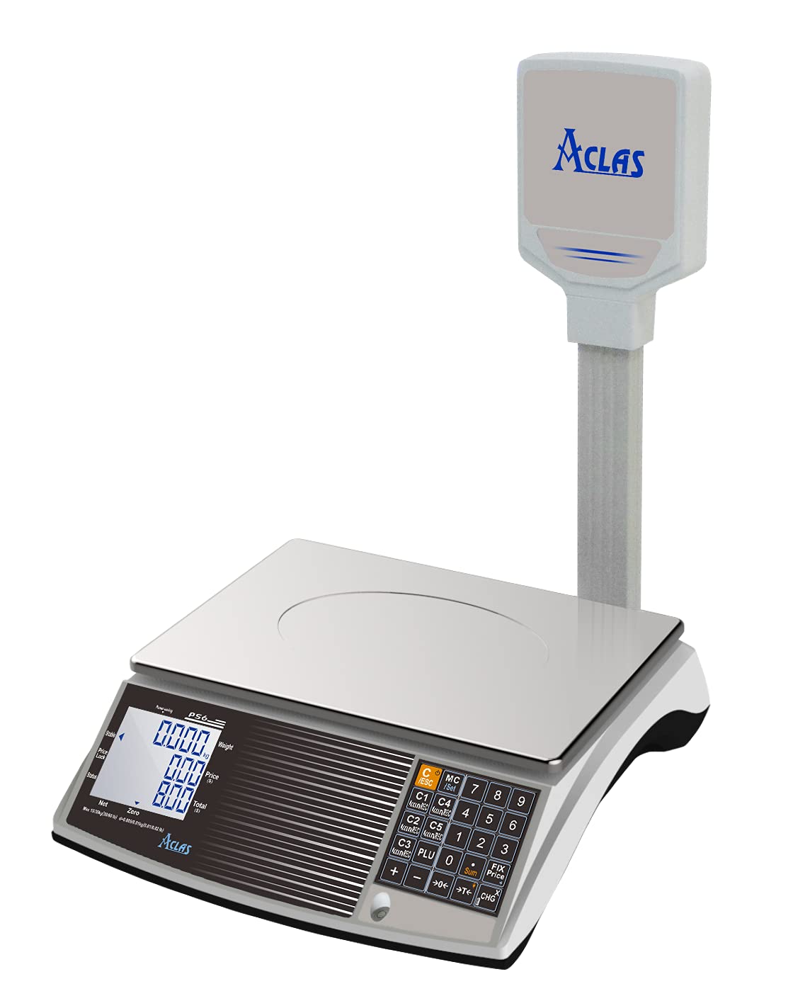 ACLAS NTEP Price Computing Scale with Display Pole Certified
