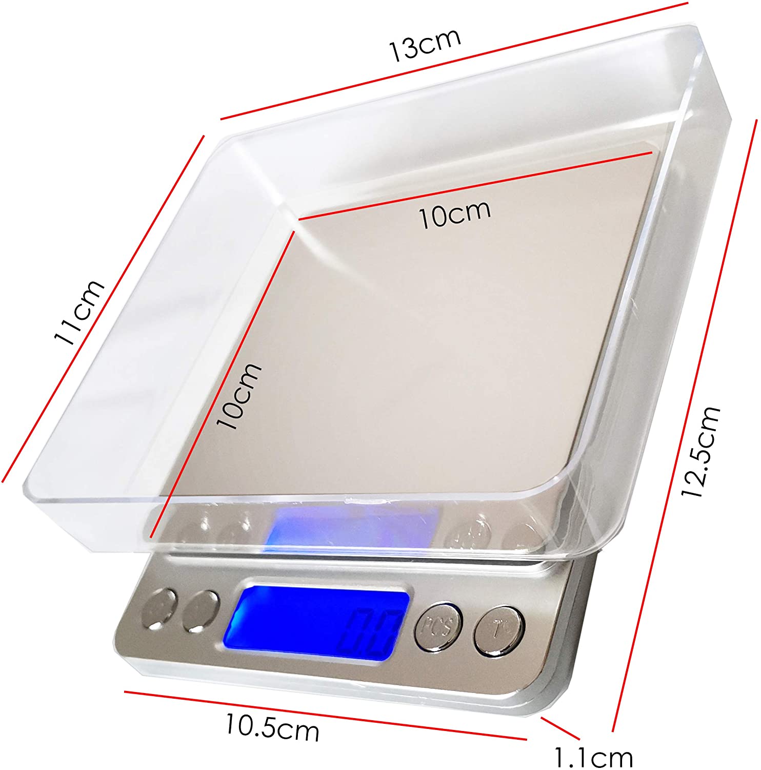 Mini Digital Jewelry Scale,High Precision Pocket Grams Weigh Reloading  Scale 300g/0.01g with LCD Blacklight for General Laboratory, Commercial,  and