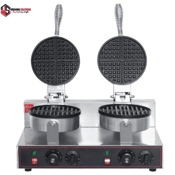 Commercial Electric Belgian Waffle Maker Double Round